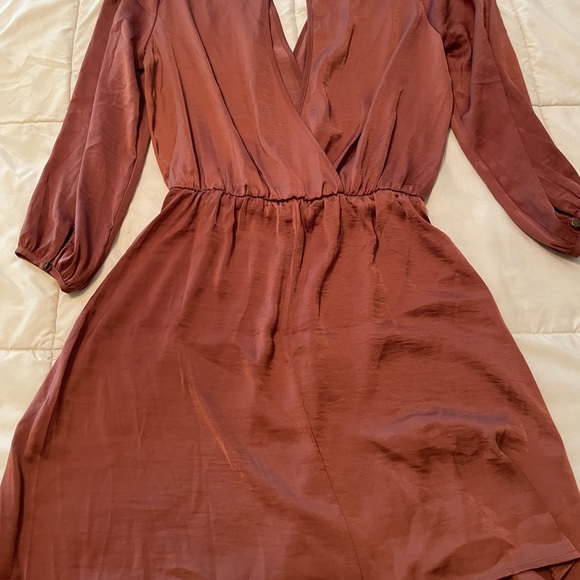 Brand New Forever 21 Large rose/coral/tan dress. - Picture 4 of 8